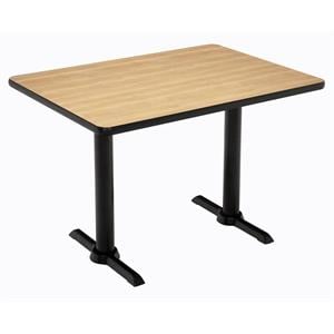 KFI Mode 30&quot x 60&quot Conference Table - Natural - Black T Base - Bistro Height