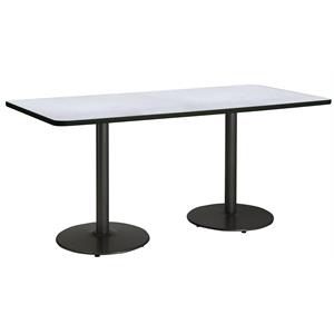 KFI Mode 36&quot x 96&quot Conference Table - Grey Top - Round Black Base. Bistro Height