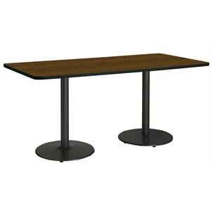 KFI Mode 36&quot x 96&quot Conference Table - Walnut Top - Black Base - Bistro Height