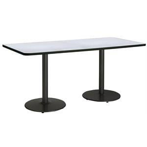 KFI Mode 36&quot x 96&quot Conference Table - Grey - Round Black Base - Standard Height
