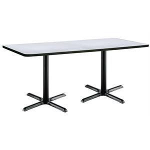 KFI 30&quot x 72&quot Conference Table - Grey Top - Black X-Base