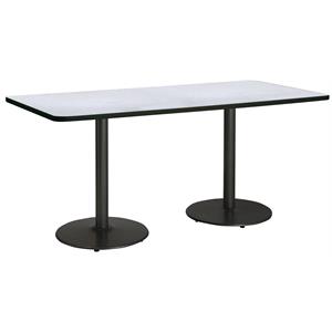 KFI Mode 42&quot x 72&quot Conference Table Grey Round Black Base Standard Height