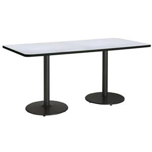 KFI Mode 42&quot x 84&quot Conference Table Grey Round Black Base Standard Height