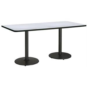 KFI Mode 42&quot x 96&quot Conference Table Grey Round Black Base Standard Height