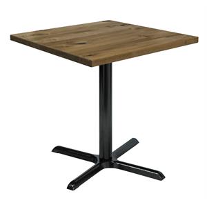 KFI Urban Loft 30&quotW Square Vintage Wood Breakroom Table Natural X Base