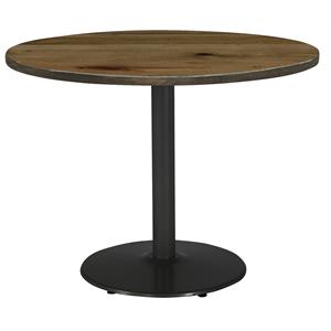 KFI Urban Loft 30&quot Rnd Breakroom Table Natural Rnd Black Base Standard Height