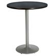 KFI Graphite (Charcoal) Nebula 30in Bistro Table with Round Silver Base