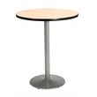 KFI Natural 30in Bistro Table with Round Silver Base