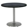 KFI Graphite Nebula 30in Breakroom Table with Round Silver Base