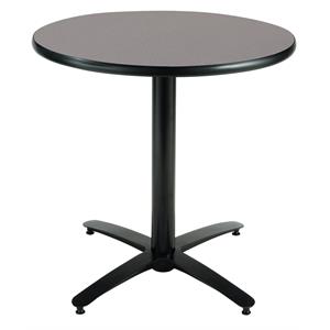KFI 30in Graphite Nebula Round Breakroom Table with Arched X Base