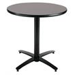 KFI 30in Graphite Nebula Round Breakroom Table with Arched X Base