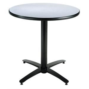 KFI 30in Grey Nebula Round Breakroom Table with Arched X Base