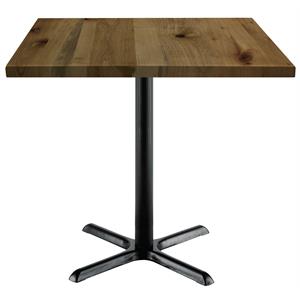 KFI Urban Loft 36&quot Square Vintage Wood Breakroom Table Natural