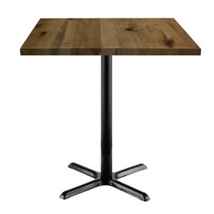 KFI Urban Loft 36&quotW Square Vintage Wood Bistro Table Natural