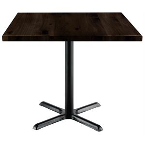 KFI Urban Loft 36&quotW Square Vintage Wood Breakroom Table Espresso