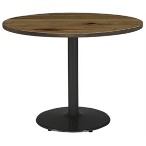 KFI Urban Loft 36&quot Round Breakroom Table Natural Rnd Black Base Standard Height