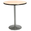 KFI Natural 42in Breakroom Table with Round Silver Base Natural