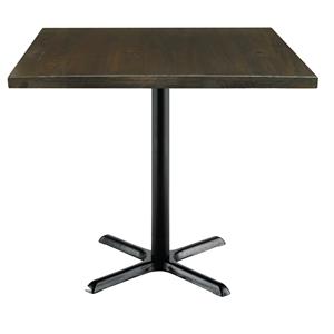 KFI Urban Loft 42&quot Square Vintage Wood Breakroom Table Espresso