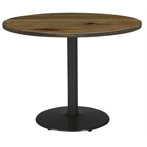 KFI Urban Loft 42&quot Round Breakroom Table Natural Round Black Base Stand. Height
