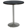 KFI Graphite Nebula 42in Breakroom Table - Round Silver Base Graphite (Charcoal)