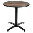 KFI 42in Walnut Breakroom Table with Arched X Base