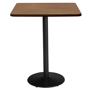 KFI Mode 42&quot Square Top Breakroom Table Cherry Round Black Base Bistro Height
