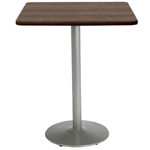 KFI Mode 42&quot Square Top Breakroom Table Teak (Cinnamon) Bistro Height