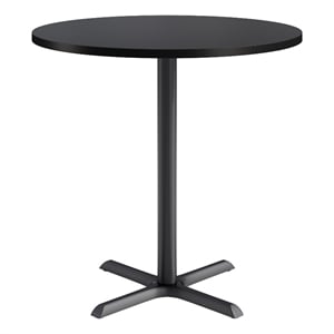 KFI Studios 42in Round Dining Table - 42in H - Black Top - Black Base
