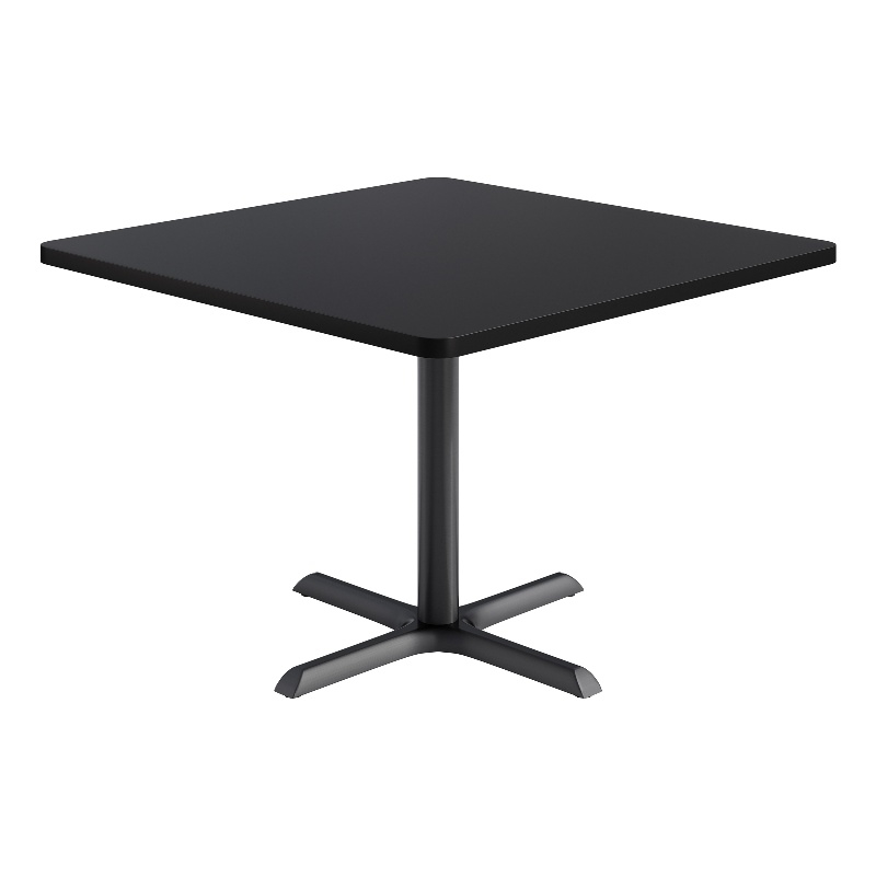 KFI Studios 42in Square Dining Table - Black Top - Black Base