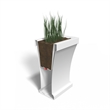 Mayne Bordeaux Weatherproof Modern Plastic Trough Planter in Black
