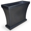 Mayne Bordeaux Weatherproof Modern Plastic Trough Planter in Black