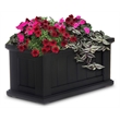 Mayne Cape Cod 24x11 Weatherproof Coastal Plastic Planter in Black