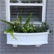 Mayne Nantucket 3ft Weatherproof Traditional Plastic Window Box in White