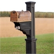 Mayne Dover Weatherproof Traditional Plastic Mail Post in Black