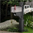 Mayne Dover Weatherproof Traditional Plastic Mail Post in Black