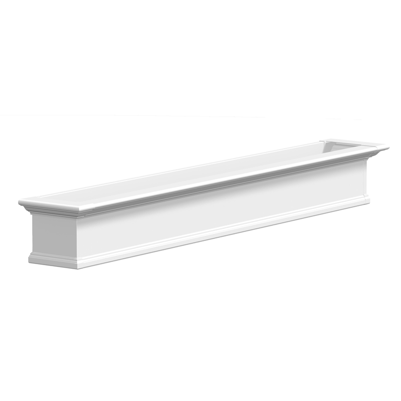 Mayne Yorkshire 7ft Weatherproof Traditional Plastic Window Box in White