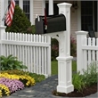 Mayne Newport Plus Weatherproof Traditional Plastic Mail Post in White
