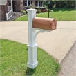 Mayne Newport Plus Weatherproof Traditional Plastic Mail Post in White