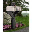 Mayne Rockport Double Traditional Plastic Mail Post in Black