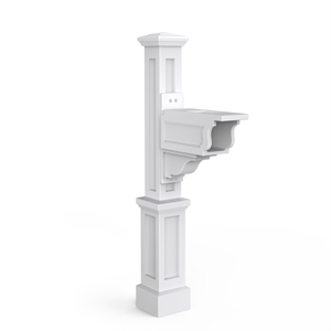 Mayne Dover Weatherproof Traditional Plastic Mail Post in White