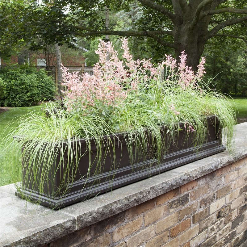 Mayne Fairfield 5ft Traditional Plastic Window Box in Espresso