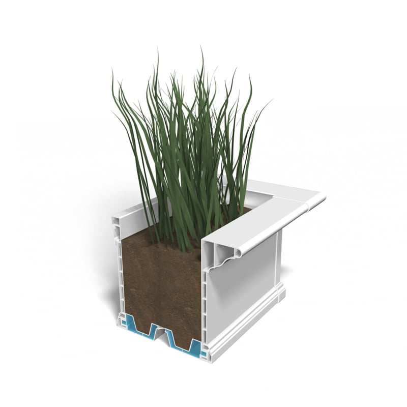 Mayne Yorkshire 4ft Weatherproof Traditional Vinyl Window Box in White