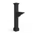 Mayne Manchester Weatherproof Traditional Plastic Mail Post in Black