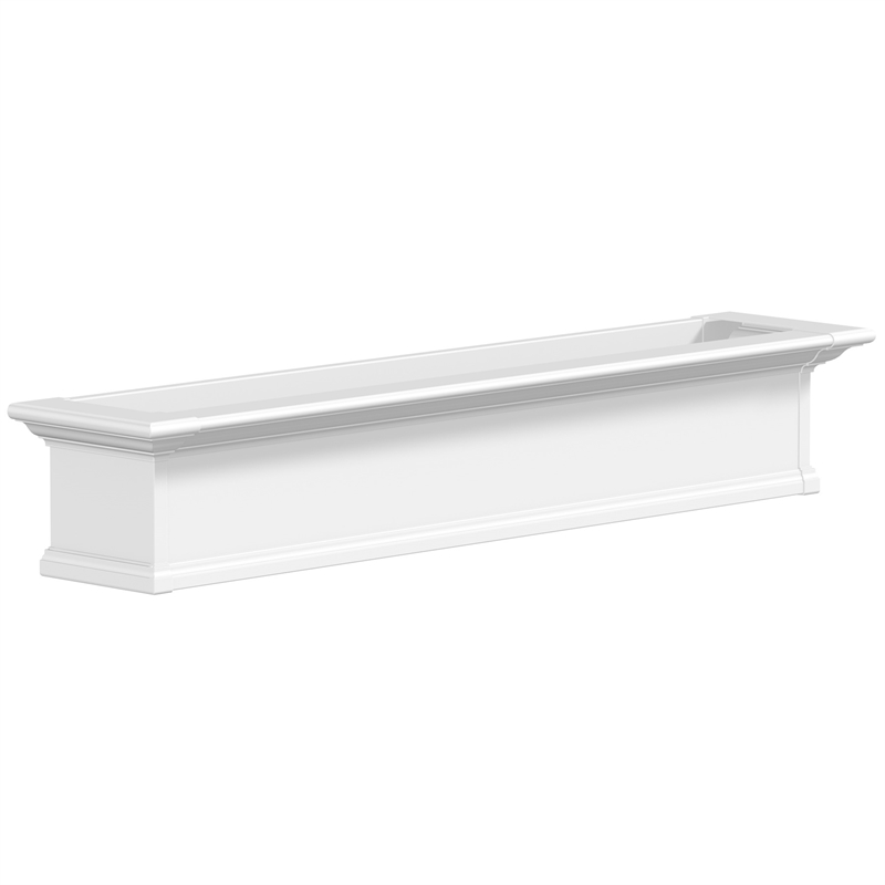 Mayne Yorkshire 5ft Weatherproof Traditional Vinyl Window Box in White