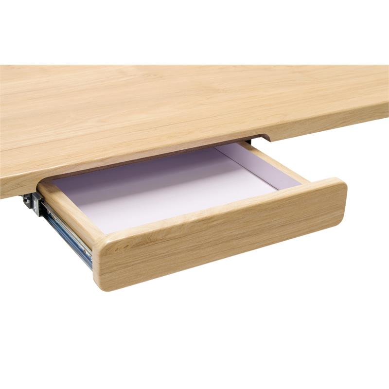 Calico Designs 2-Piece Metal Writing Desk and Bench with Pencil Drawer in Ash