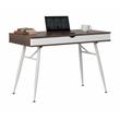 Calico Designs Alcove Wood Laptop Desk with Split Drawer in White/Chestnut