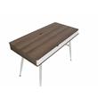 Calico Designs Alcove Wood Laptop Desk with Split Drawer in White/Chestnut