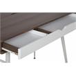 Calico Designs Alcove Wood Laptop Desk with Split Drawer in White/Chestnut