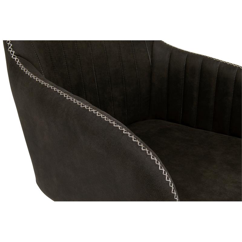Calico Designs Adelaide Stainless Steel Swivel Accent Chair in White/Dark Gray