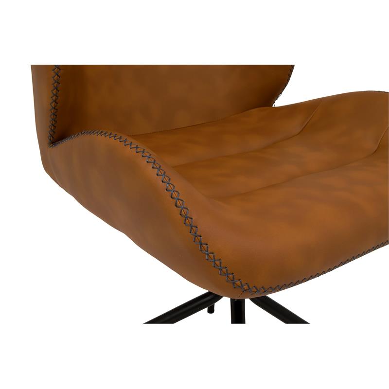 Calico Designs Devonport Stainless Steel Swivel Accent Chair in Antique Copper